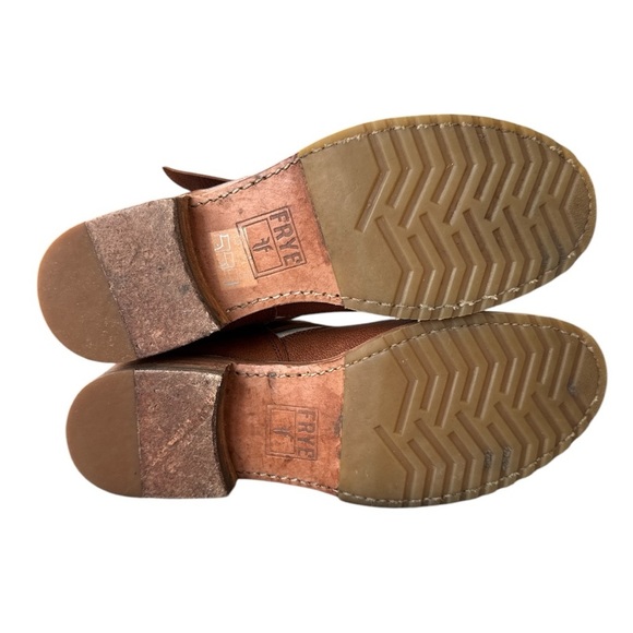 Frye Veronica Short Grommet Leather Canvas Boot Size 9.5 - Picture 5 of 12